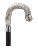 Antique Shepherd's Crook Scrimshaw on Black Wood Shaft 37