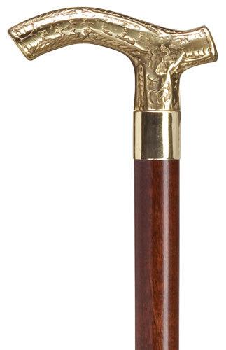 Ladies Brass Fritz on Walnut Brown Hardwood Shaft 36