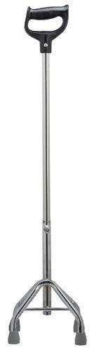 High Profile Small Base Orthopedic Handle Quad Cane 31-41" - Canes Galore