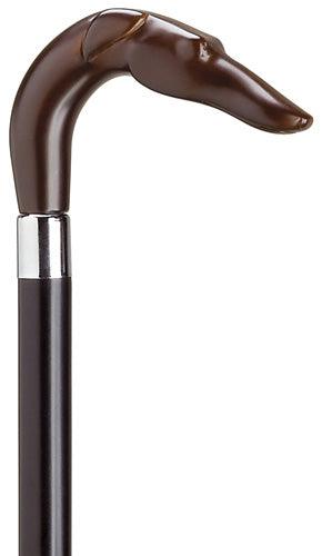 Russian Hound "L" shape BROWN dog, black shaft 36" - Canes Galore