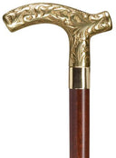 Men's Brass Fritz on Walnut Brown Shaft, 36