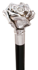 American Beauty Rose 925 Sterling Silver Handle Walking Stick 36