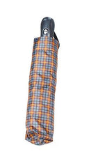 Mini Folding Umbrella Grey/Brown/Gold Plaid