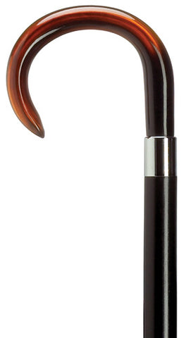 Men's Crook Walking Cane with Flat Nose, Shell 36