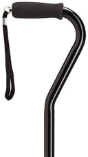 Men's Solid Black Offset Cane, adj 30-39