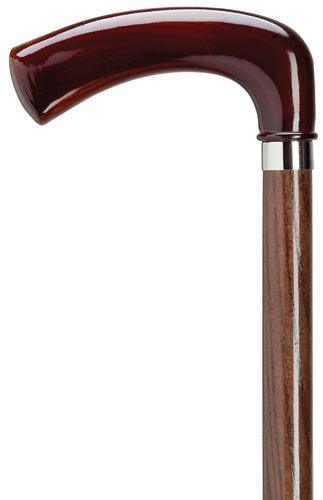 Brown Opera Nylon Handle, hardwood shaft men's 36" - Canes Galore
