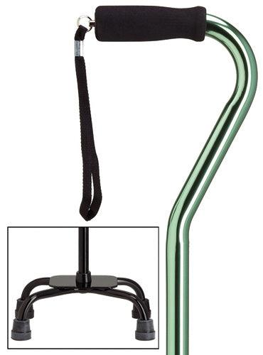 Mint Green Quad Cane, large black base, 30-39