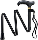 Ladies Black Mini Folding Cane with Travel Pouch 32
