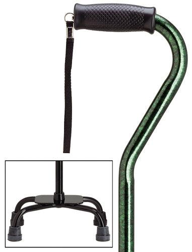 Green Granite Quad Cane, Large base, 30-39