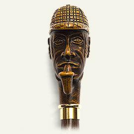 Sherlock Holmes, detective molded handle walking stick 36