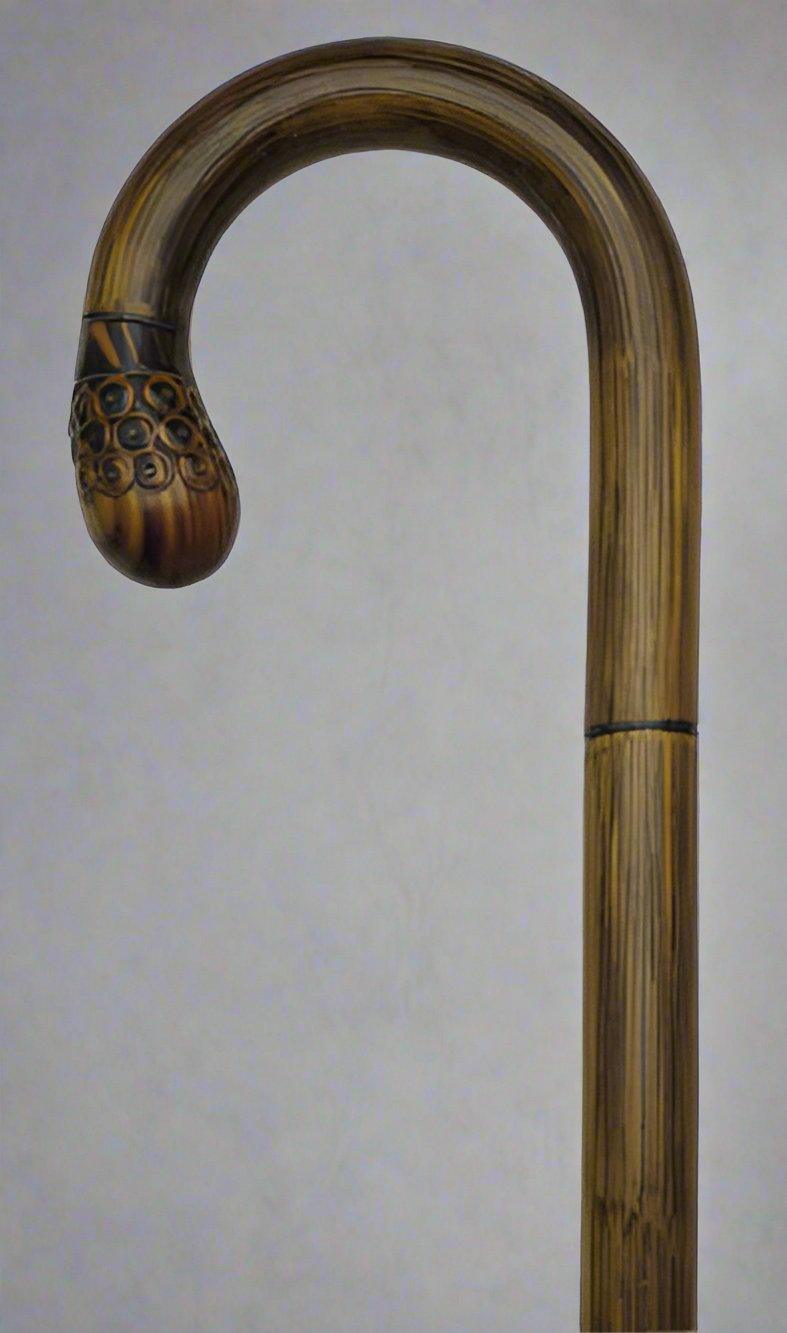 Stepped Manilla Bamboo Bulb Nose Crook 36