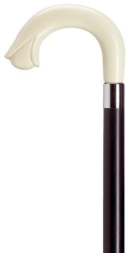 Unisex Crook Handle with Carved Nose, Ivory 36