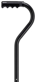 TALL Black Aluminum Offset Adjustable Cane, Center Balance, 34-42