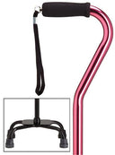 Rose Pink Quad Cane, large black base, 30-39