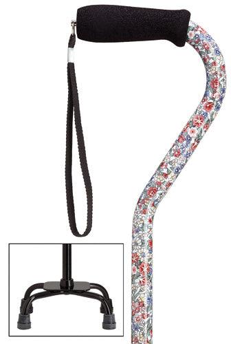 Wildflowers Quad Cane, small base, 30-39