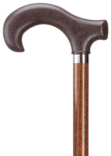 Men's Brown Nylon Derby handle, ash wood shaft 36" - Canes Galore