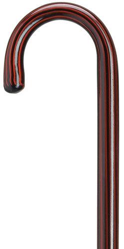 Round nose crook 1", Rosewood 36" - Canes Galore