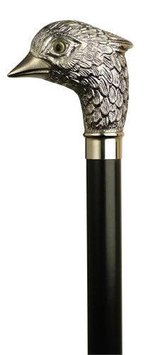 Silver Bird Pheasant Golf Head Walking Stick 36