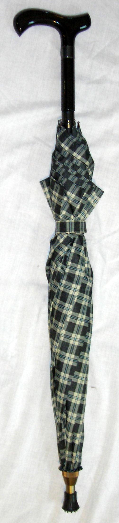 TARTAN Men's Derby Umbrella w/Removeable Cane 34