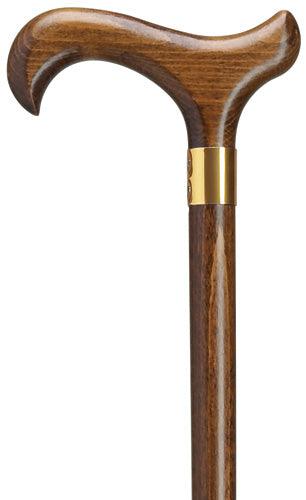 HOUSE Walnut hardwood Ladies Derby, brass collar 36