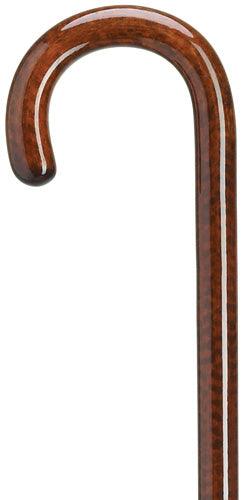 Ladies French High Gloss Snakewood Crook, Sterl Silver Band 36