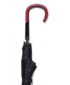 Sculpted Crook Handle Umbrella in Red or Blue