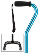 Solid Blue Quad Cane, small black base, 30-39