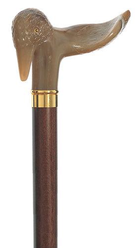Woody, RIGHT HAND ergonomic Walking Stick, Brown Shaft 36" - Canes Galore