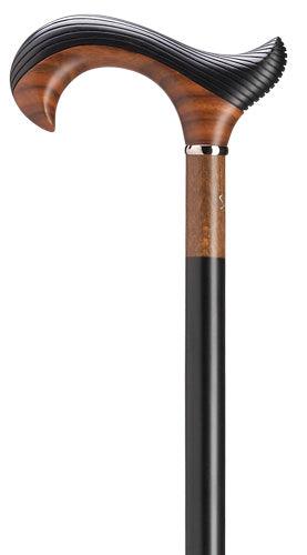 HAND CARVED STYRATED DERBY, WALNUT FINISH 36