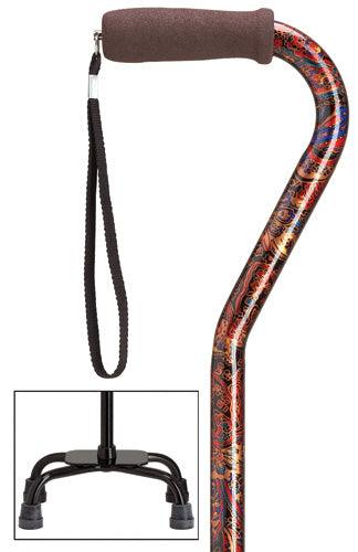 Classic Paisley Quad Cane, Large base, 30-39