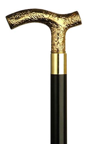 Ladies Embossed Silver Nylon Derby Walking Stick - Canes Galore