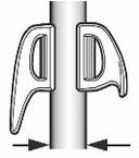 Ingrid Swedish Cane Holder BLACK, holds 3/4-1