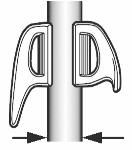 Ingrid Swedish Cane Holder BLACK, holds 3/4-1
