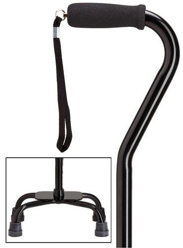 Offset Black Quad Cane, large black base, 30-39