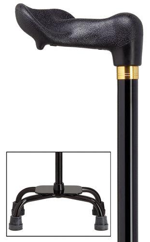 Palm Grip LEFT Quad Cane, large base 29-38