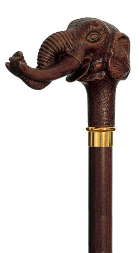 Jumbo the Elephant, molded handle walking stick 36