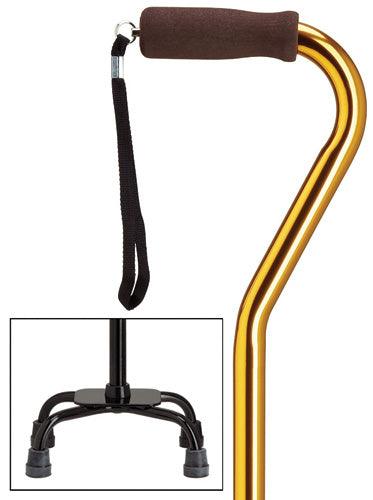 Yellow Gold Quad Cane, small black base, 30-39