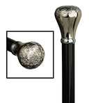 GAMBLER Embossed Chrome Knob Formal Walking Stick 36.5