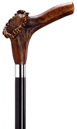 Stag Horn Handle Walking Stick, NATURAL 36