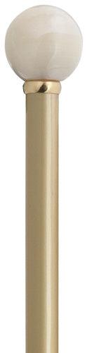 Ivory Ball Wedding Walking Stick, Champagne hardwood shaft 36