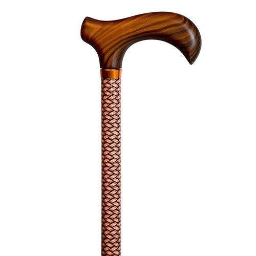 Aluminum Adjustable Derby Walking Cane | Weave Pattern - Canes Galore