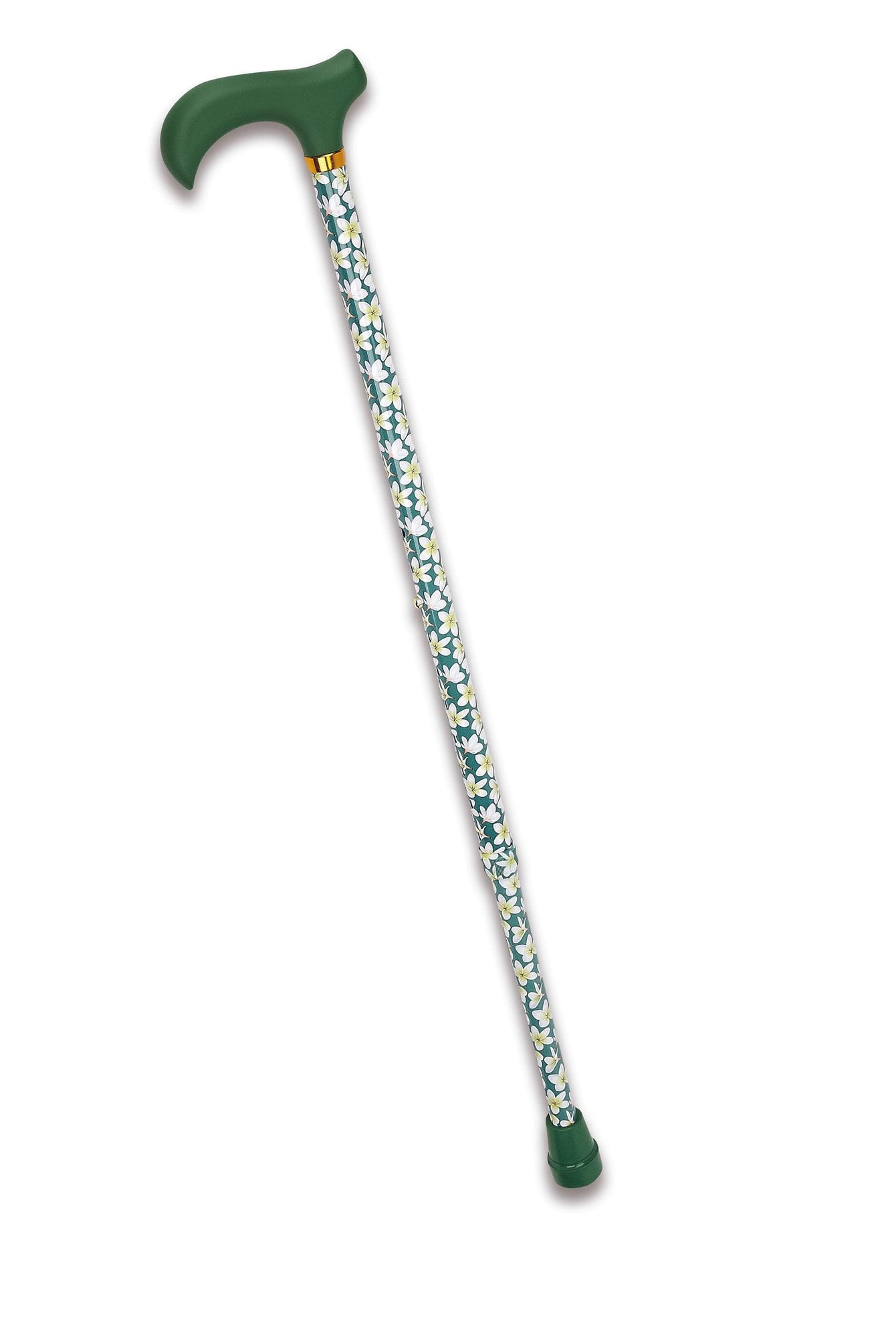 GREEN FRANGIPANI aluminum straight adj WOOD handle 30.5-39.5