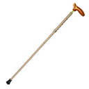 Tan/Grey Over Molded Comfort Handle Adjustable Folding Cane