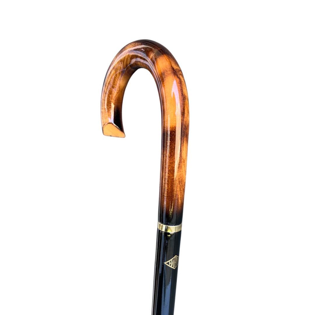 The very Sophisticated Sanded Nose Crook Handle Walking Cane is made with maple wood with a sanded nose crook handle