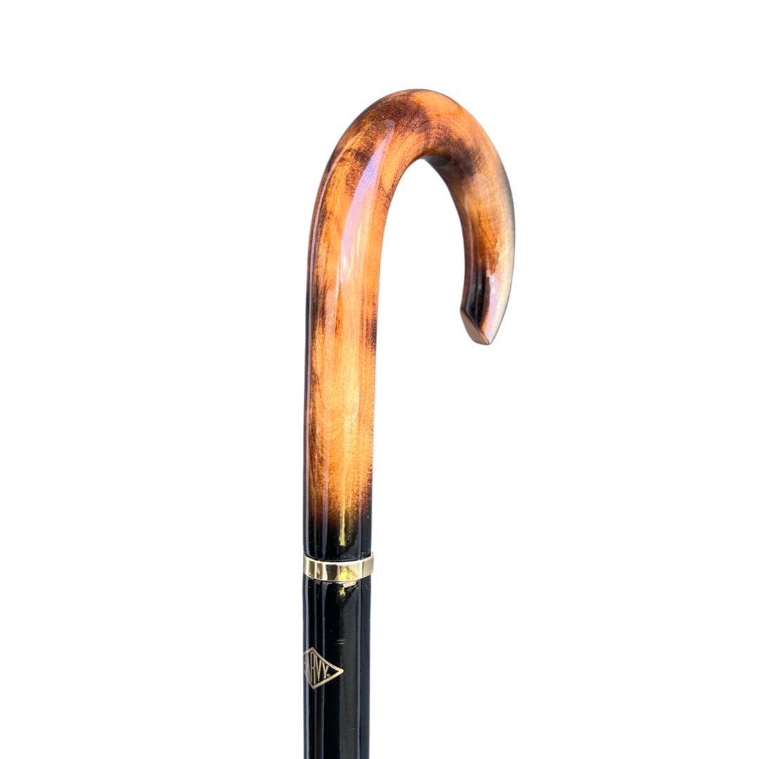 The very Sophisticated Sanded Nose Crook Handle Walking Cane is made with maple wood with a sanded nose crook handle
