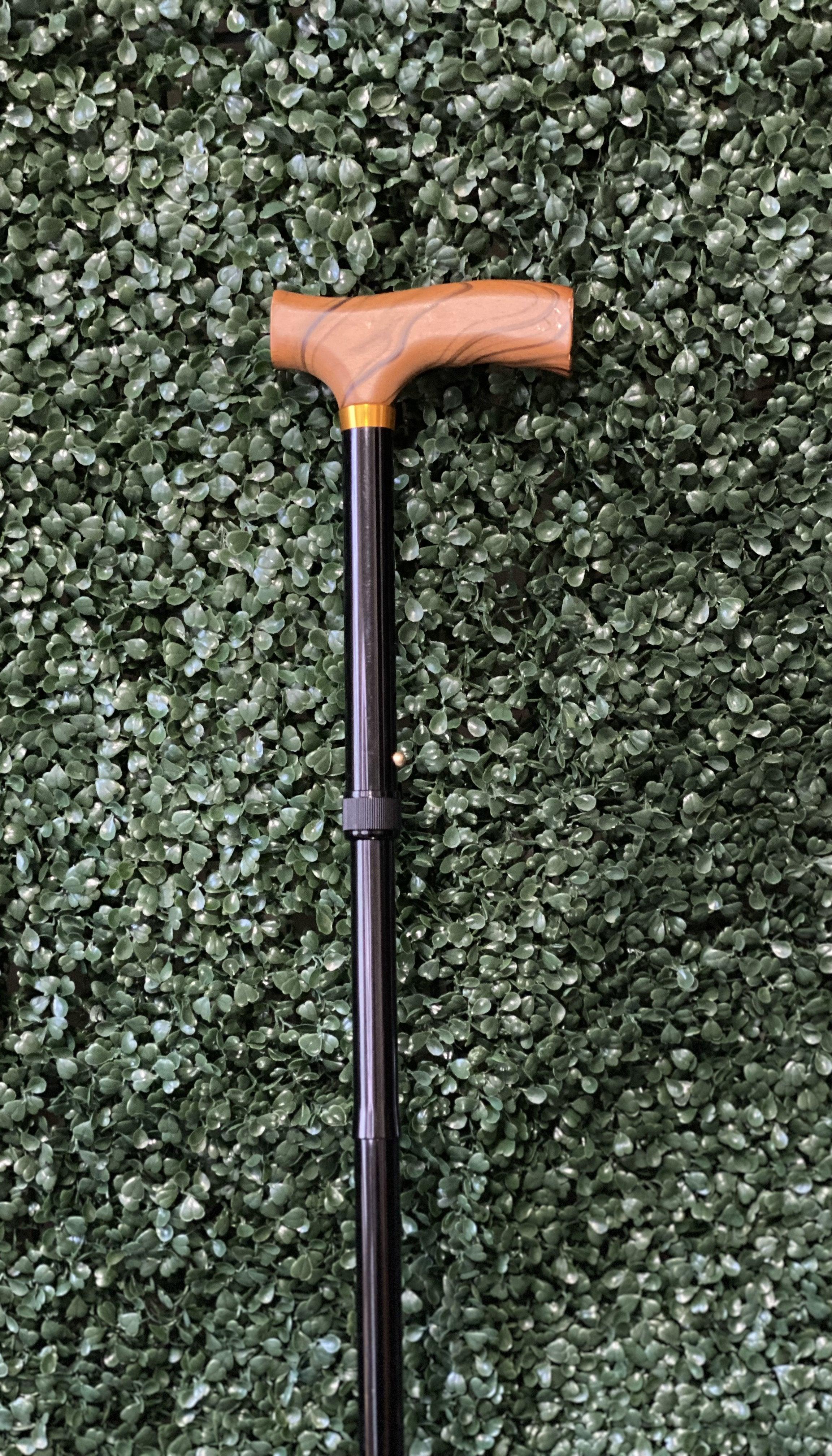 Short Fritz Black Mini Folding Cane 29-33" | Adjustable & Portable - Canes Galore - Canes Galore