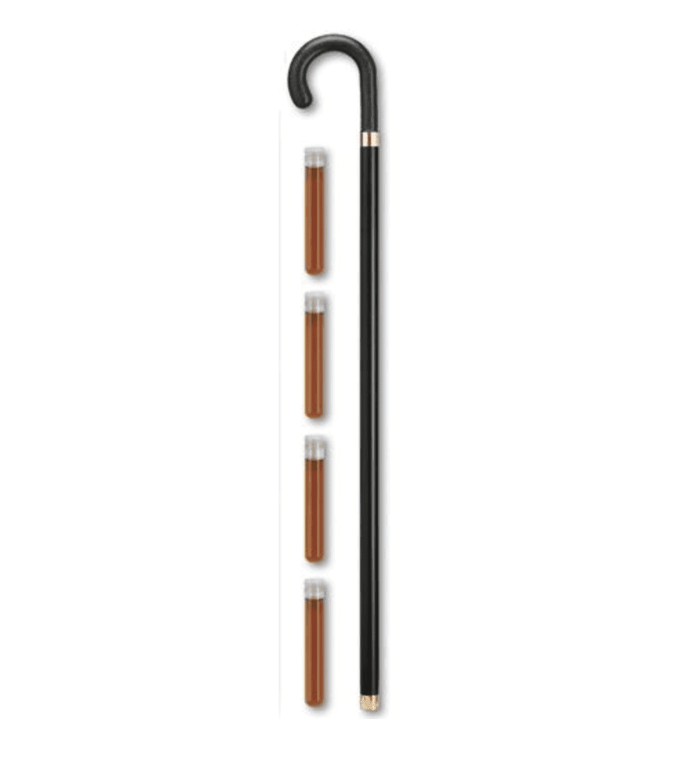 Tippler's Crook 'Brandy Bottle' Cane, 5 flasks 36