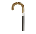 Men's Crook with Diamond Carving Walking Cane, Horn 36