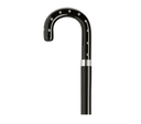 Rhinestone Lady Crook Walking Cane, Black 36