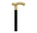 Ladies Embossed Fritz Gold Walking Cane